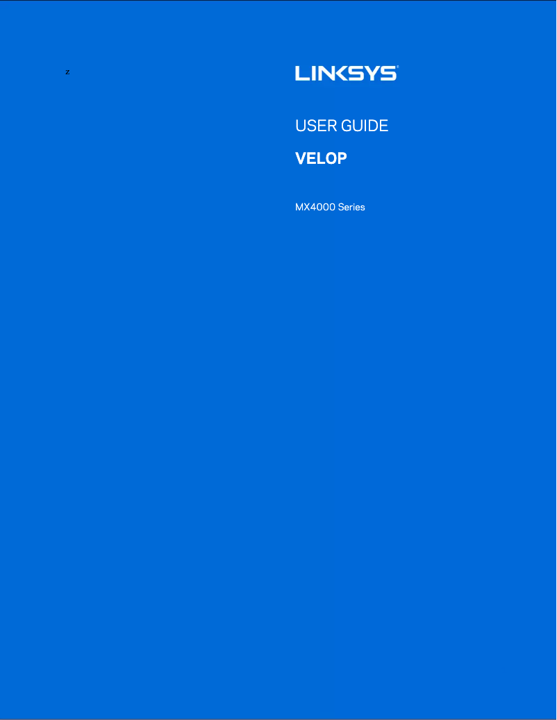 Page 1 of the manual User Manual Linksys Velop MX4200