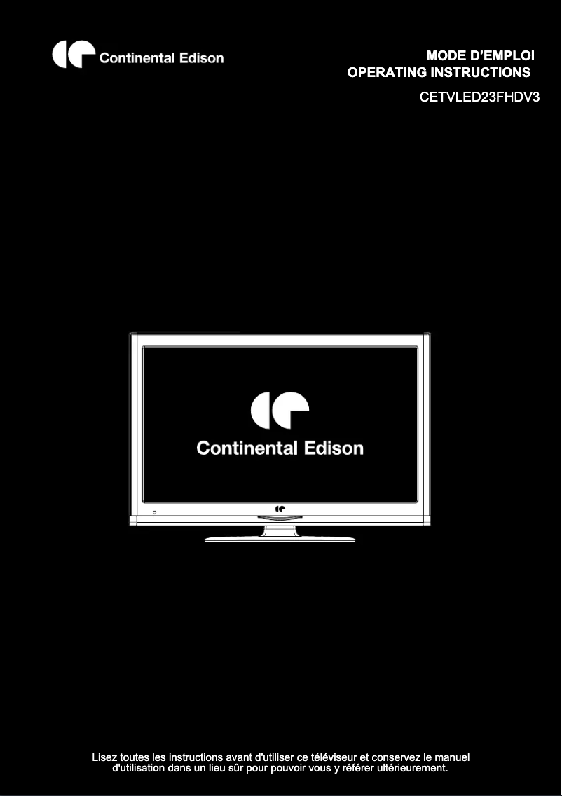 Imagen de la primera página del manual del dispositivo CETVLED23FHDV3