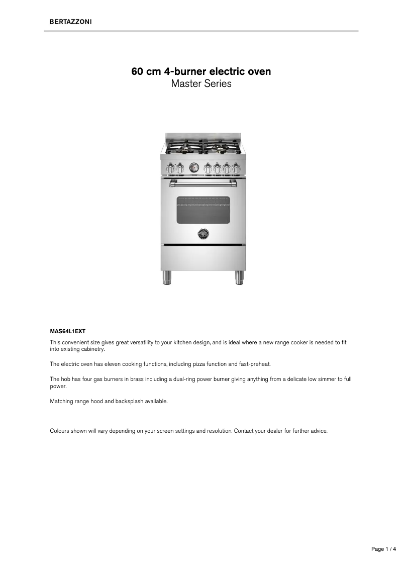 Image de la première page du manuel de l'appareil MAS64L1EXT