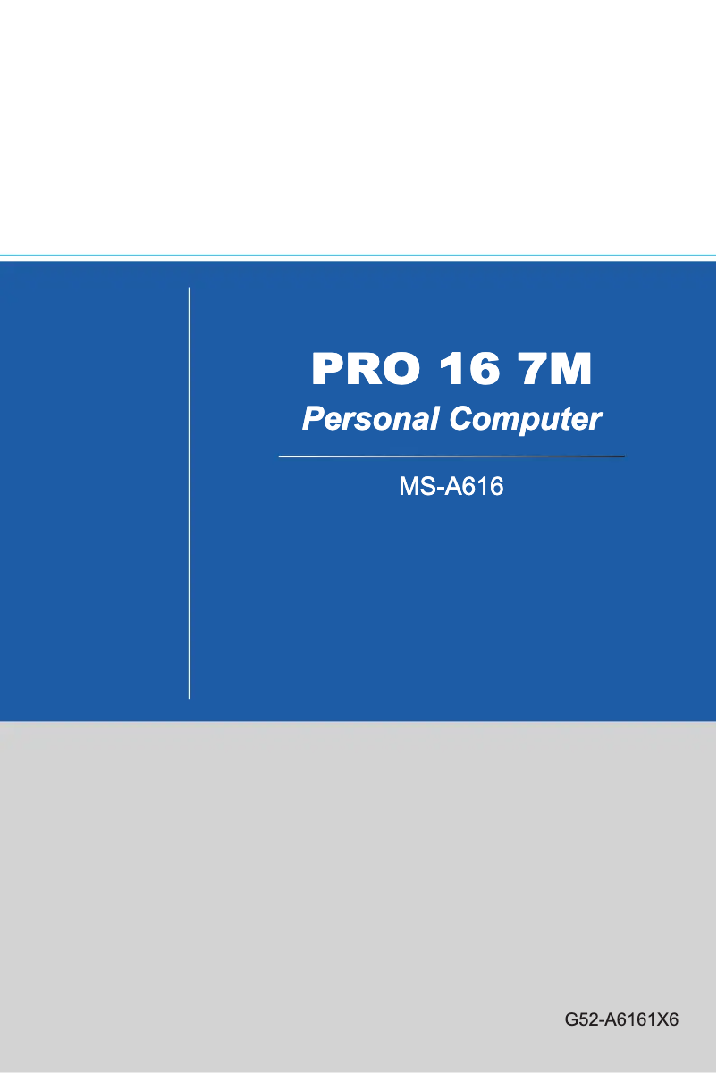 Image de la première page du manuel de l'appareil Pro 16T 7M-020XEU