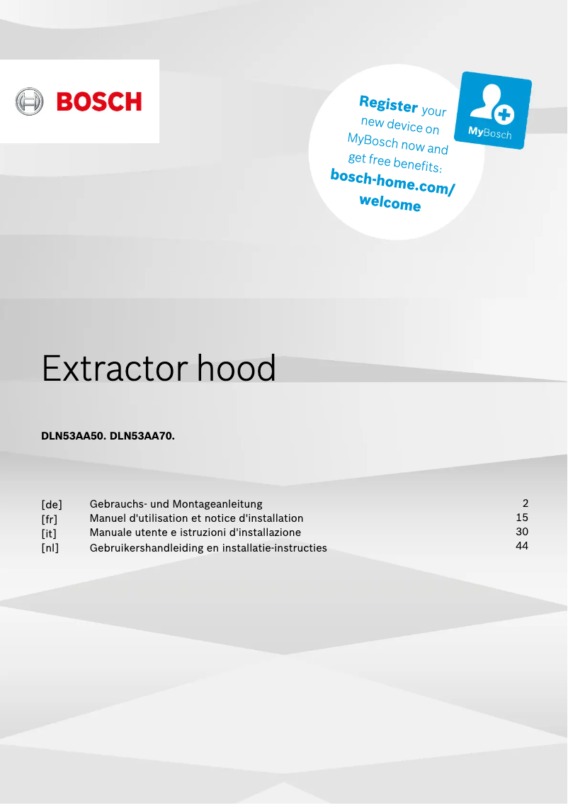 Image de la première page du manuel de l'appareil DLN53AA70