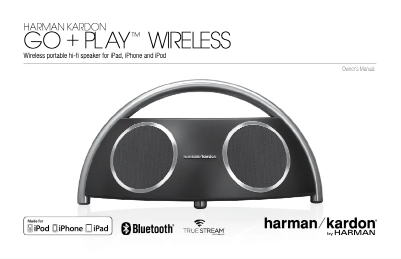 Page 1 de la notice Manuel utilisateur Harman Kardon GO + Play Wireless