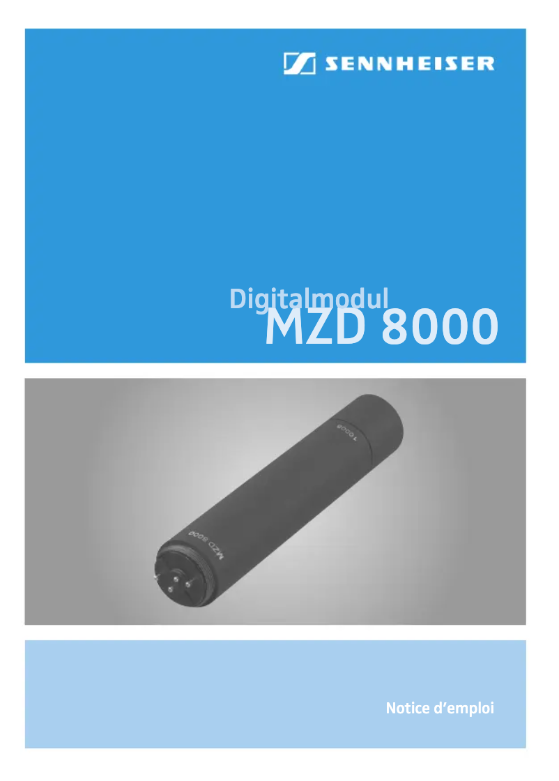 Page 1 de la notice Manuel utilisateur Sennheiser MZD 8000