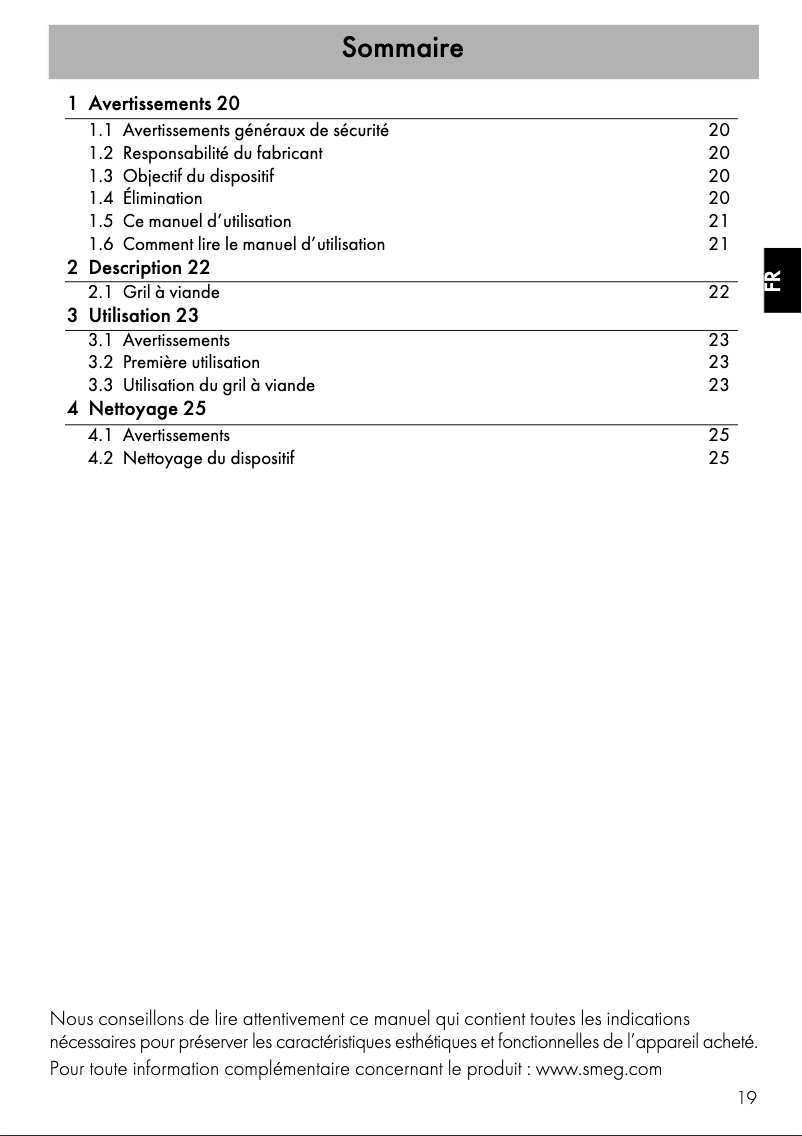 Image de la première page du manuel de l'appareil BG6090-1