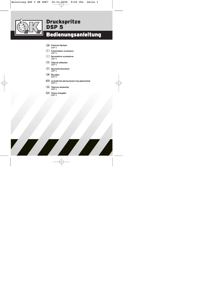 Page 1 de la notice Manuel utilisateur OK DS5