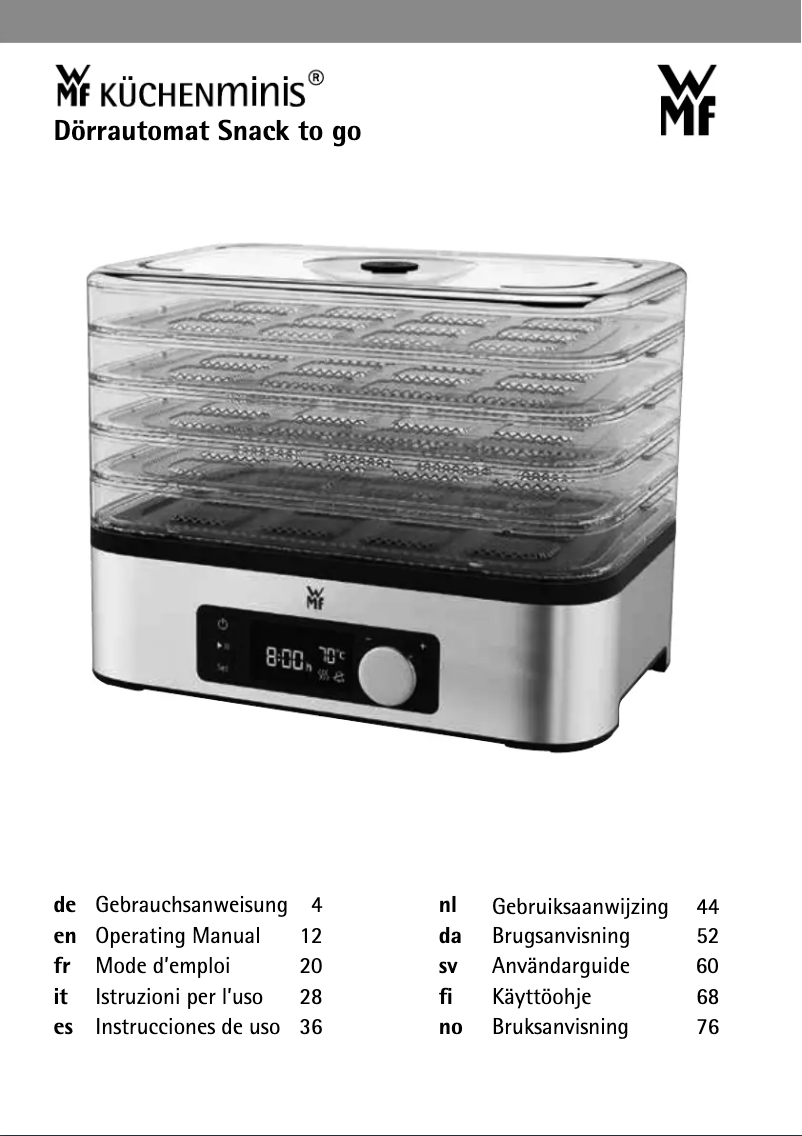 Page n°1 - Manuel utilisateur WMF KITCHENminis 04.1525.0011