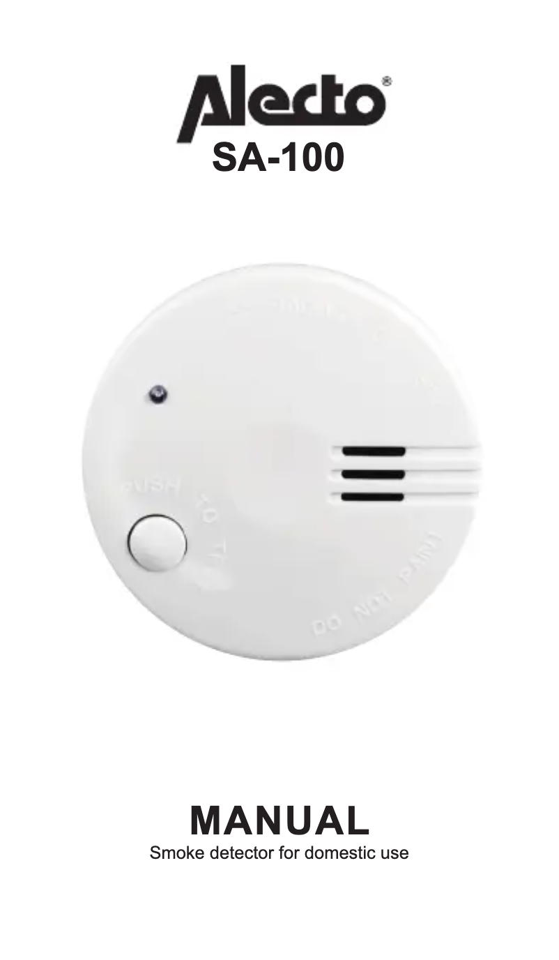 Página 1 del manual Manual de usuario Alecto SA-100