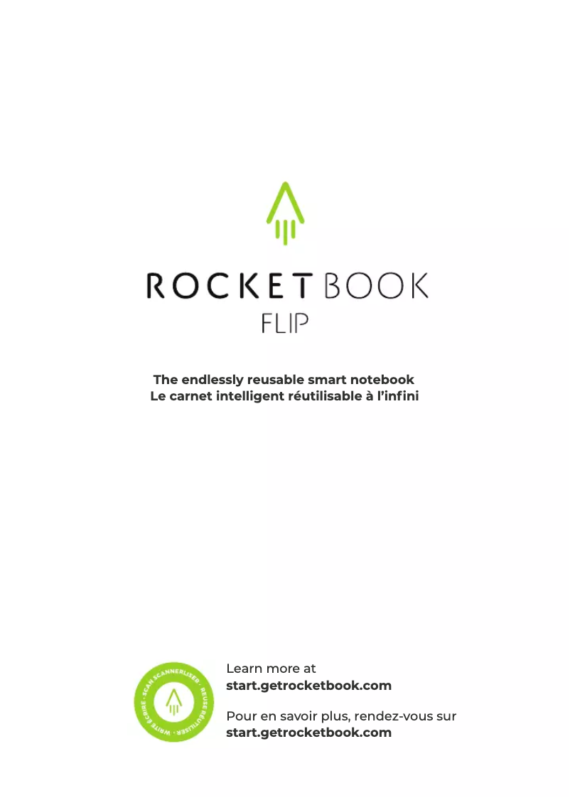 Page n°1 - Manuel utilisateur Rocketbook Flip Letter