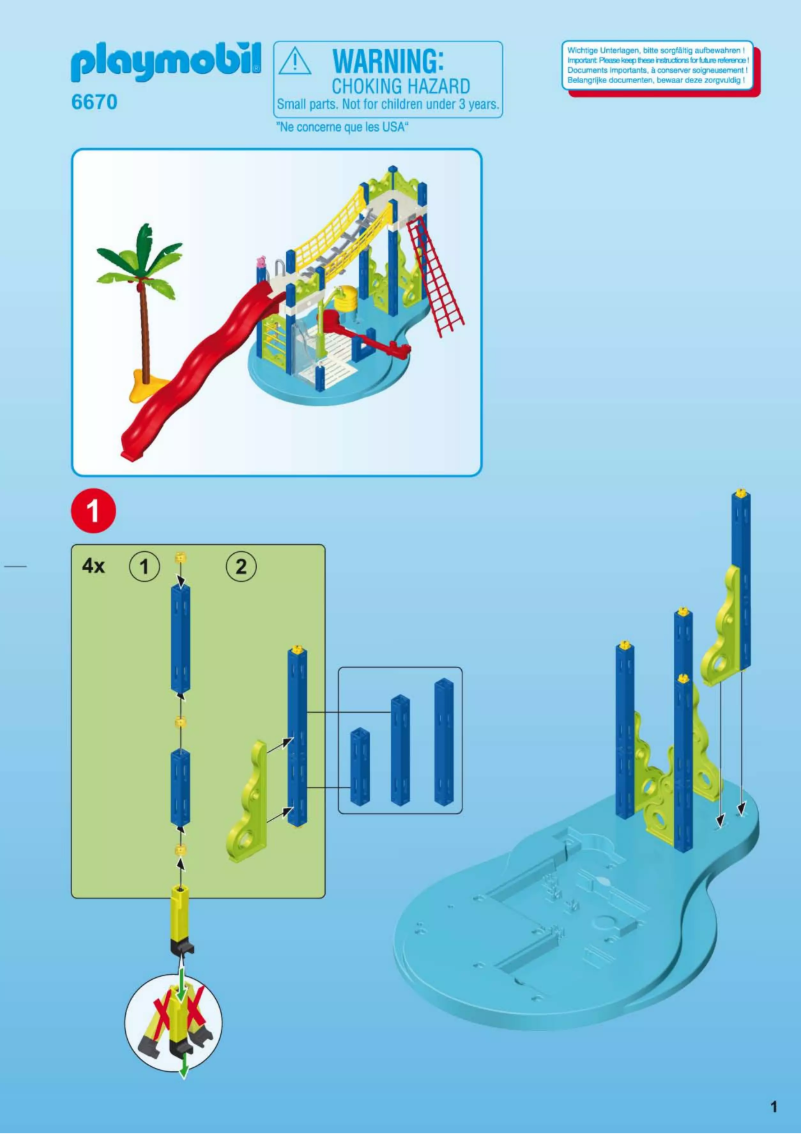 Page 1 de la notice Manuel utilisateur Playmobil Water Park Play Area