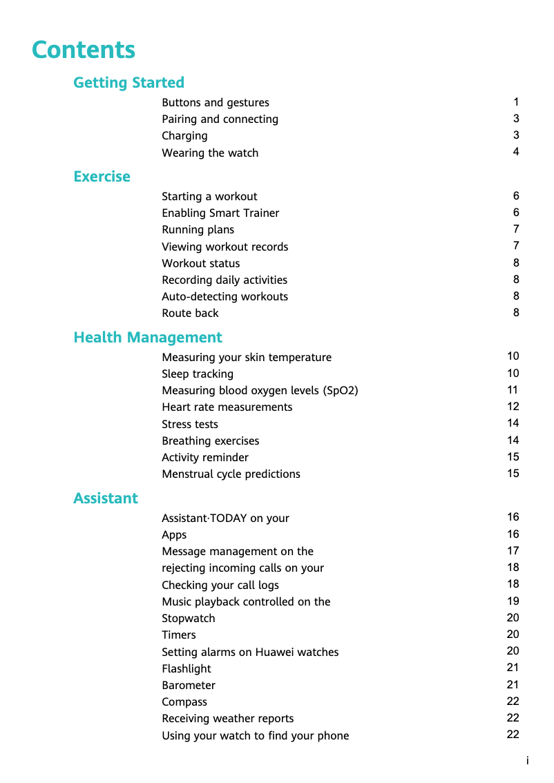 Page 1 de la notice Manuel utilisateur Huawei Watch GT 3 Elegant
