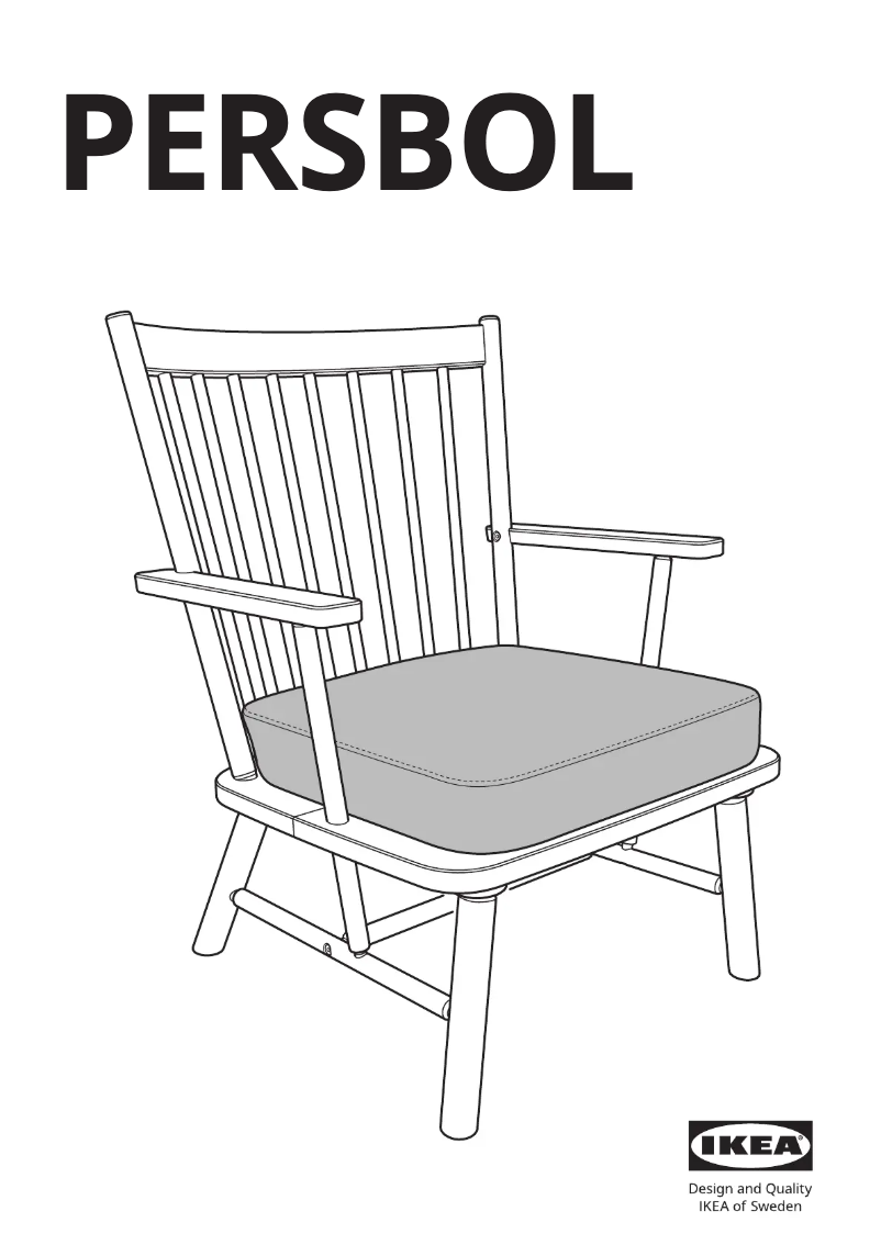 Page 1 de la notice Manuel utilisateur Ikea PERSBOL 405.259.25