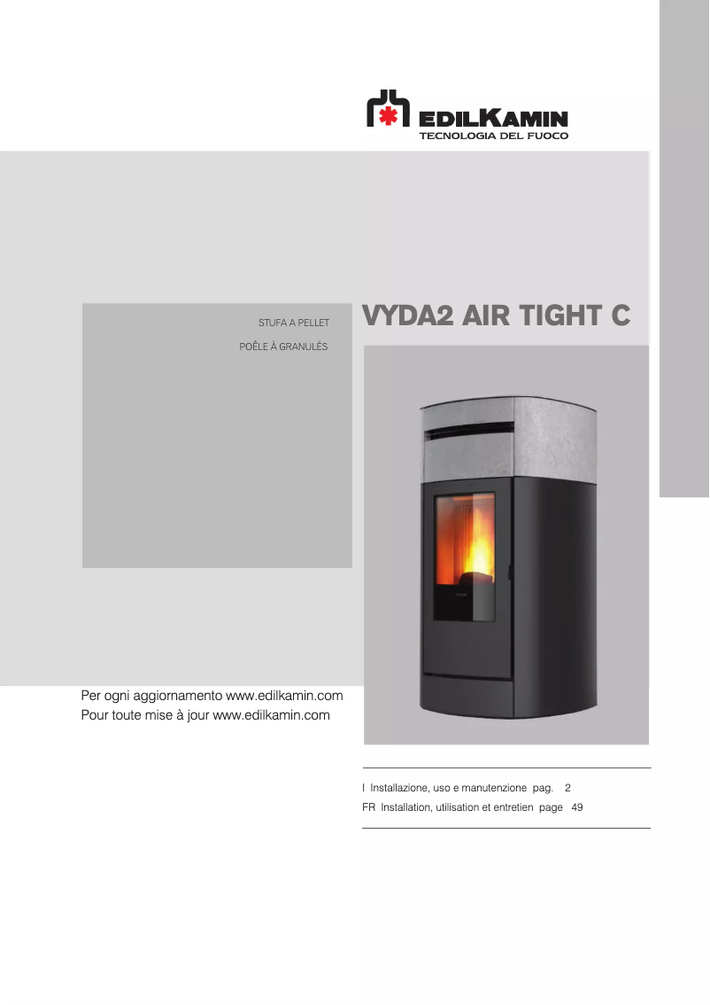 Page n°1 - Manuel utilisateur Edilkamin VYDA2 Air Tight C
