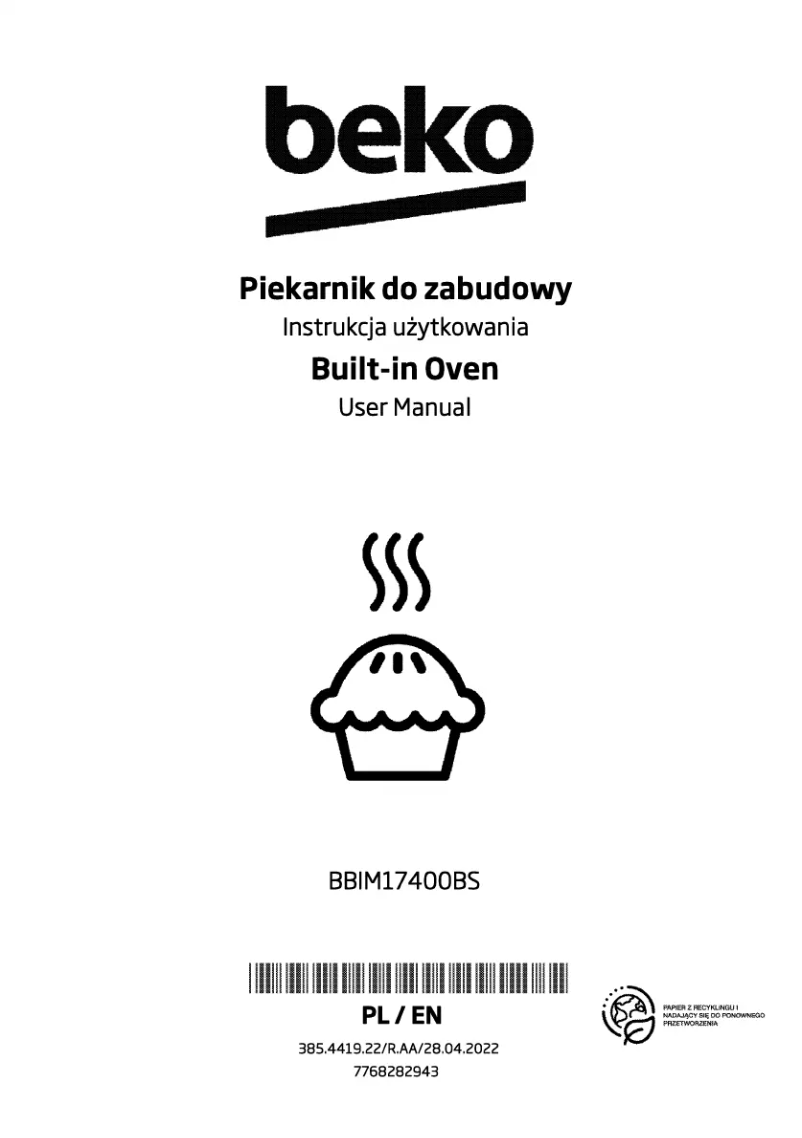 Page 1 de la notice Manuel utilisateur Beko BBIM17400BS