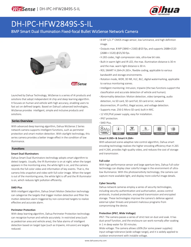 Image de la première page du manuel de l'appareil IPC-HFW2849S-S-IL