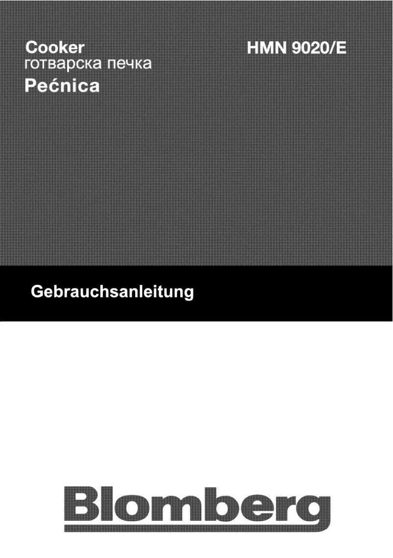 Page n°1 - Manuel utilisateur Blomberg HMN 9020