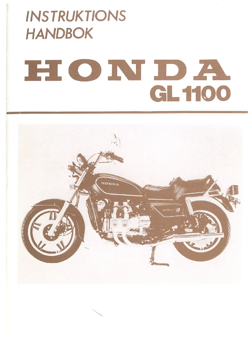 Página 1 del manual Manual de usuario Honda GL 1100