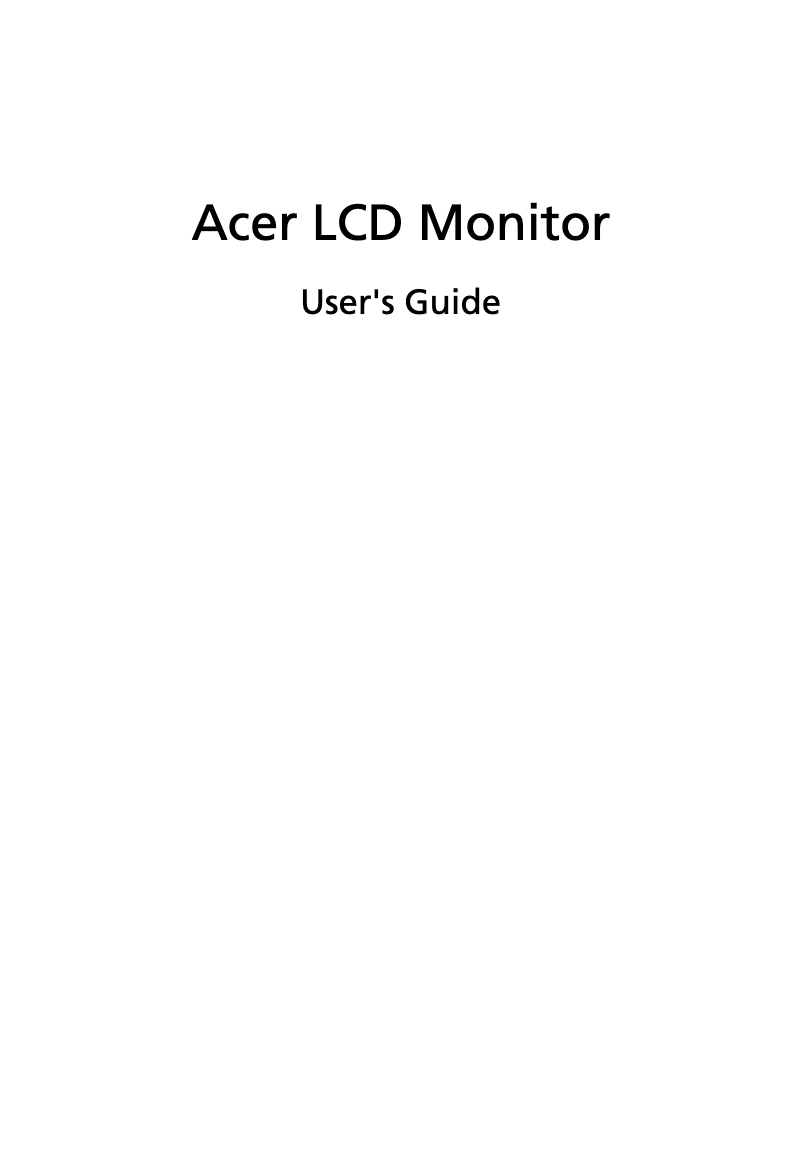 Page n°1 - Manuel utilisateur Acer Professional B286HK
