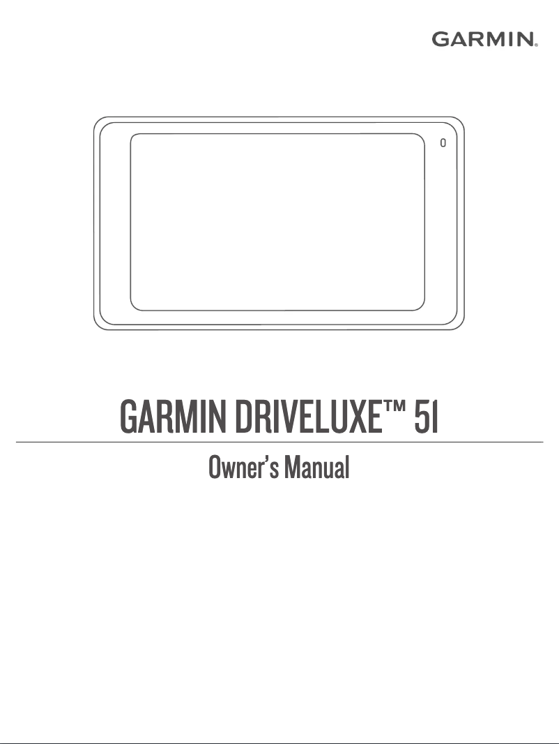 Page 1 de la notice Manuel utilisateur Garmin DriveLuxe 51 LMT-S