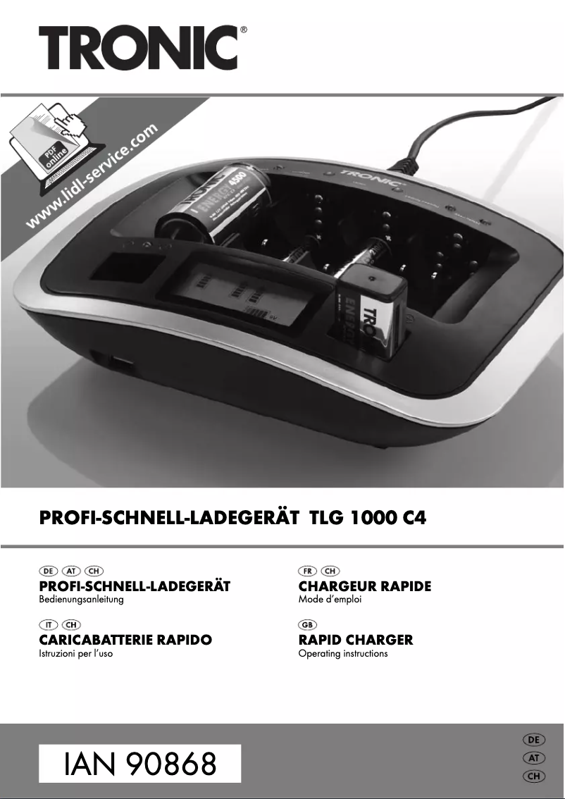 Page n°1 - Manuel utilisateur Tronic TLG 1750 B2