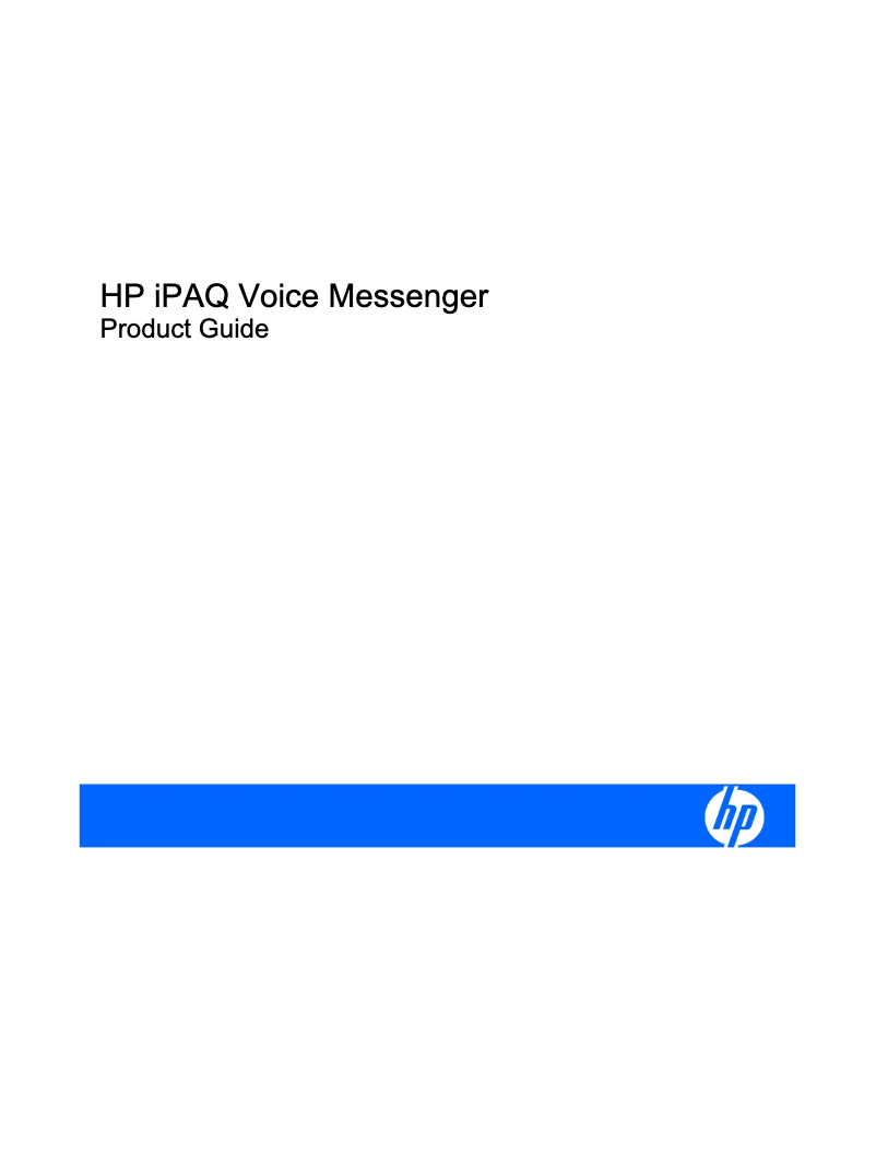 Page 1 de la notice Brochure HP iPAQ Voice Messenger