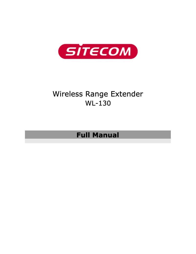 Image de la première page du manuel de l'appareil WL-130