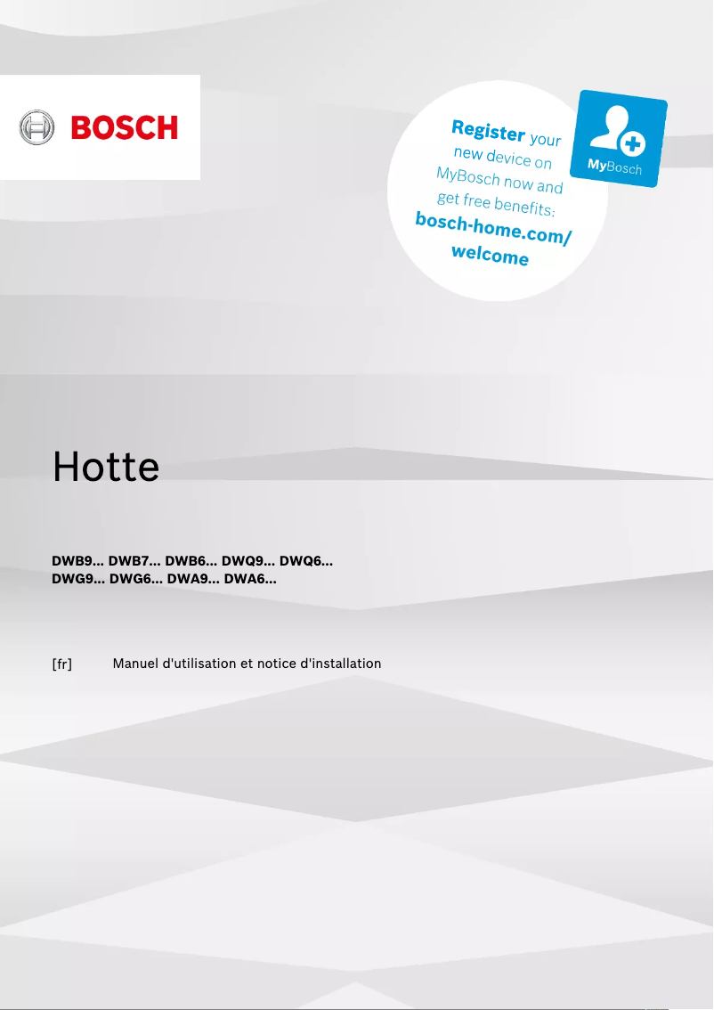 Page 1 of the manual User Manual Bosch DWB67IM50