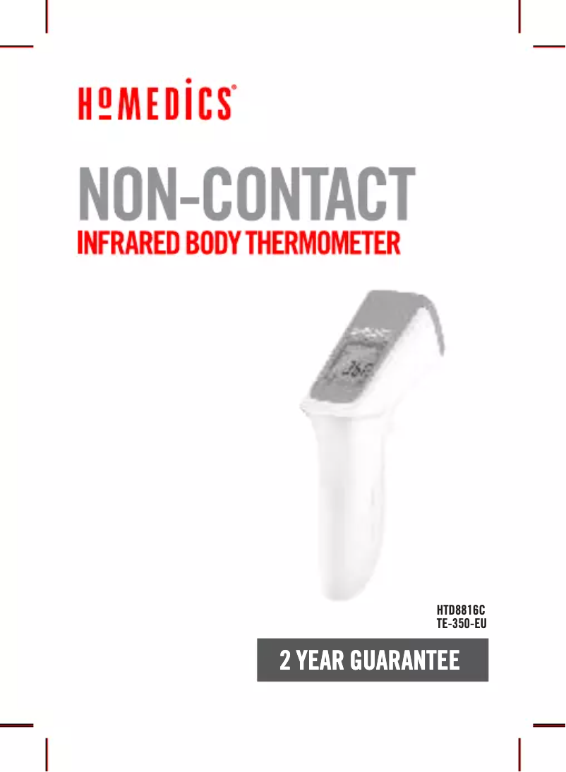 Page n°1 - Manuel utilisateur Homedics Non-Contact TE-350