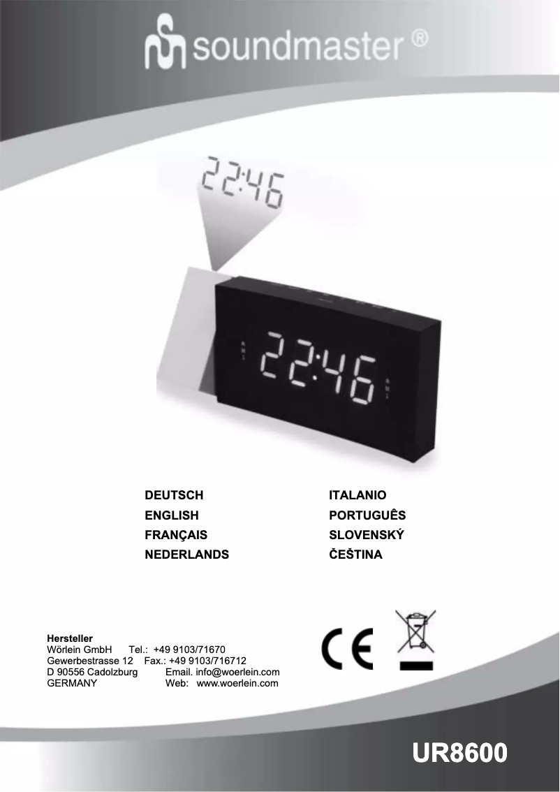 Página 1 del manual Manual de usuario Soundmaster UR8600