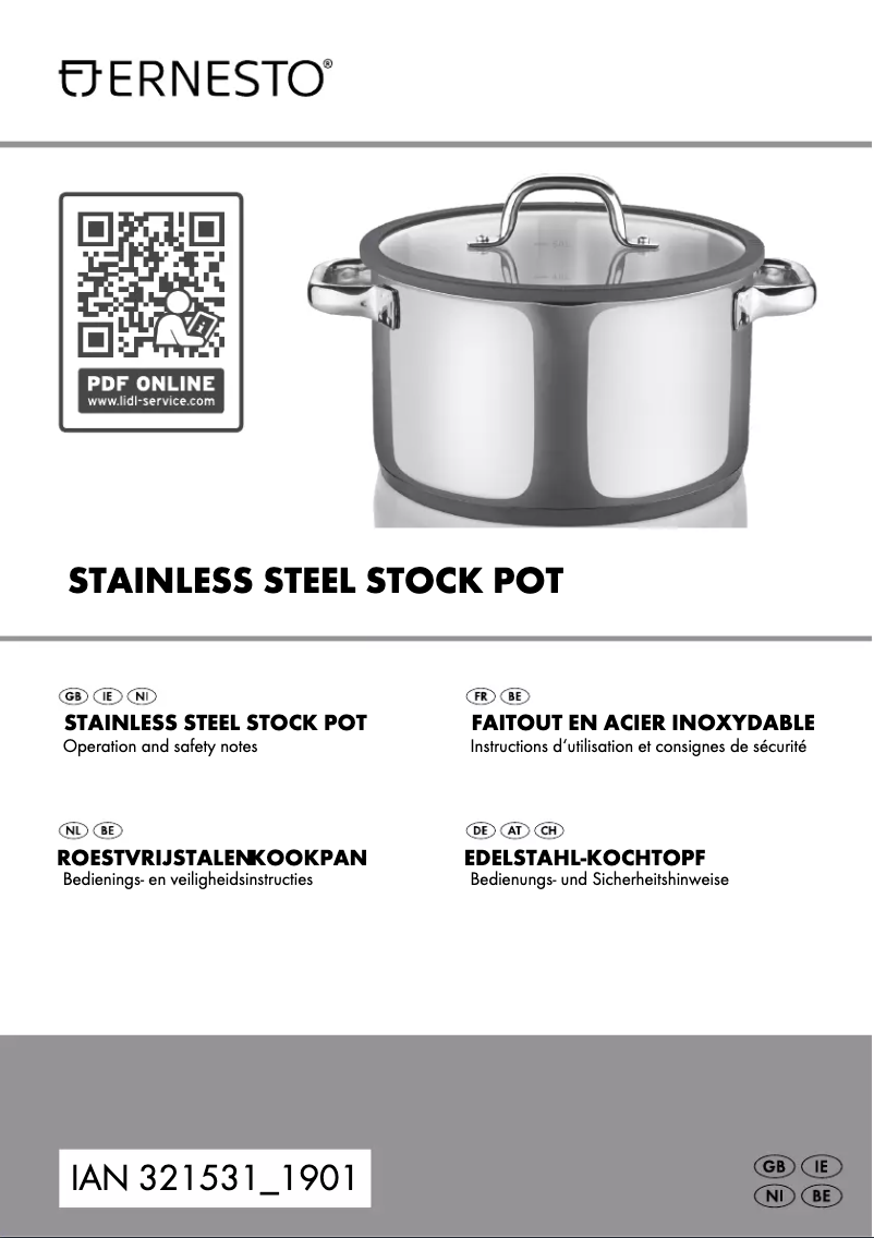 Page 1 de la notice Manuel utilisateur Ernesto IAN 292018