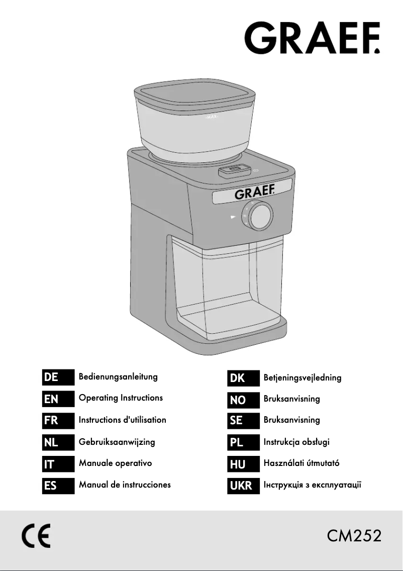Page n°1 - Manuel utilisateur Graef CM252