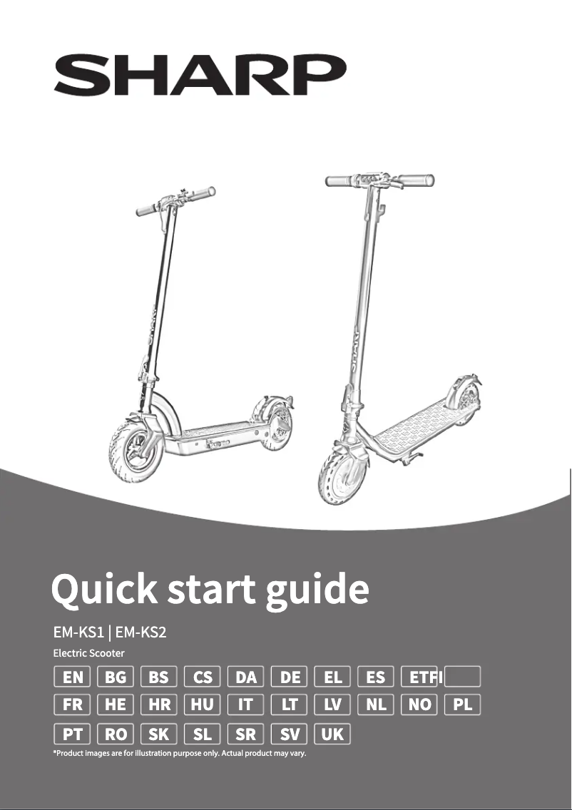 Page 1 de la notice Guide de démarrage rapide Sharp EM-KS2AEU-B