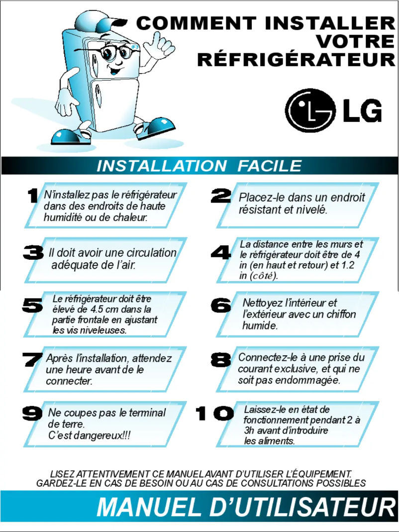 Page 1 de la notice Manuel utilisateur LG GM-313SC