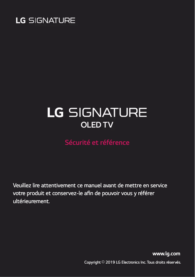Página 1 del manual Manual de usuario LG OLED65W9PLA