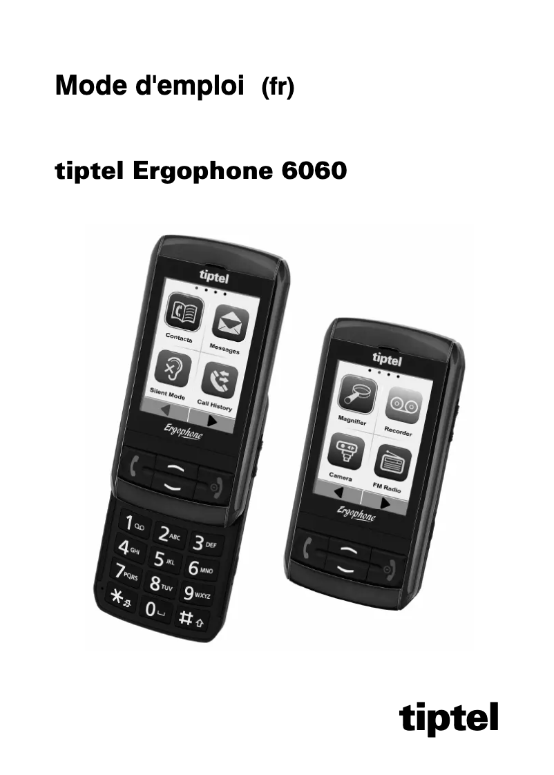 Page 1 de la notice Manuel utilisateur Tiptel Ergophone 6060