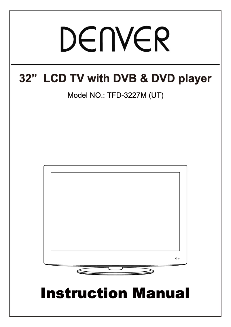 Page 1 de la notice Manuel utilisateur Denver TFD-3227M