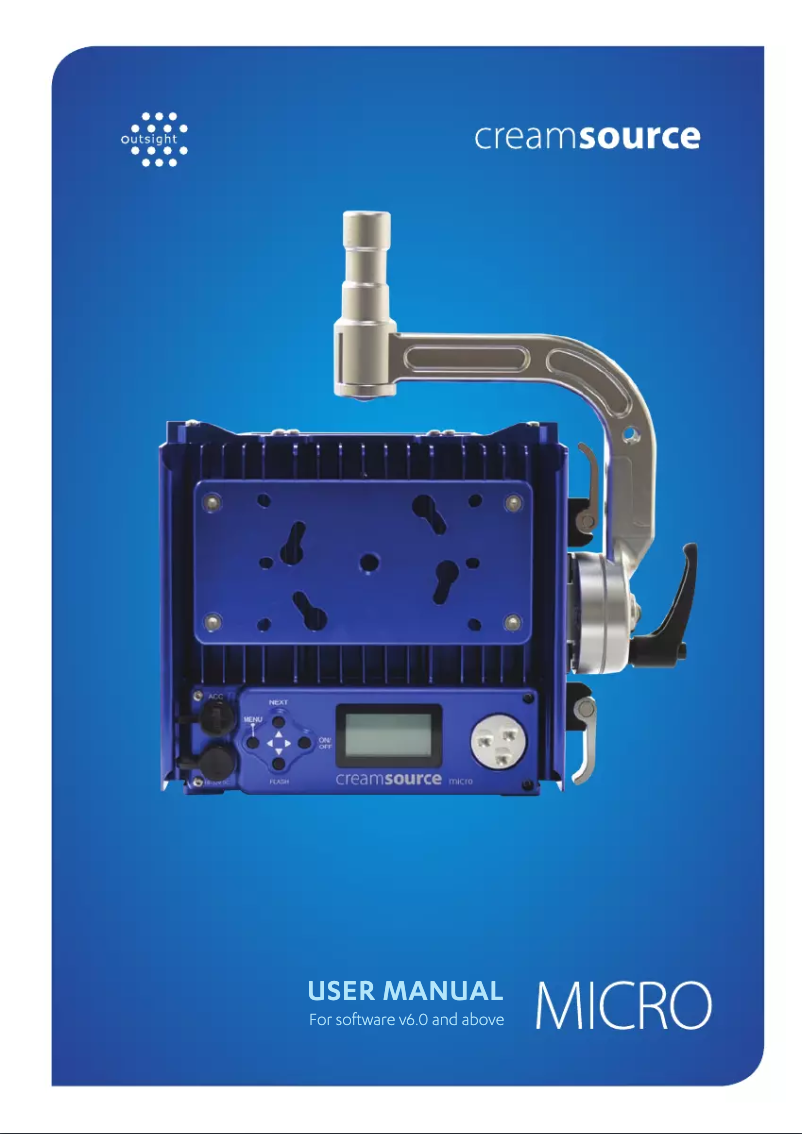 Page n°1 - Manuel utilisateur Creamsource Micro