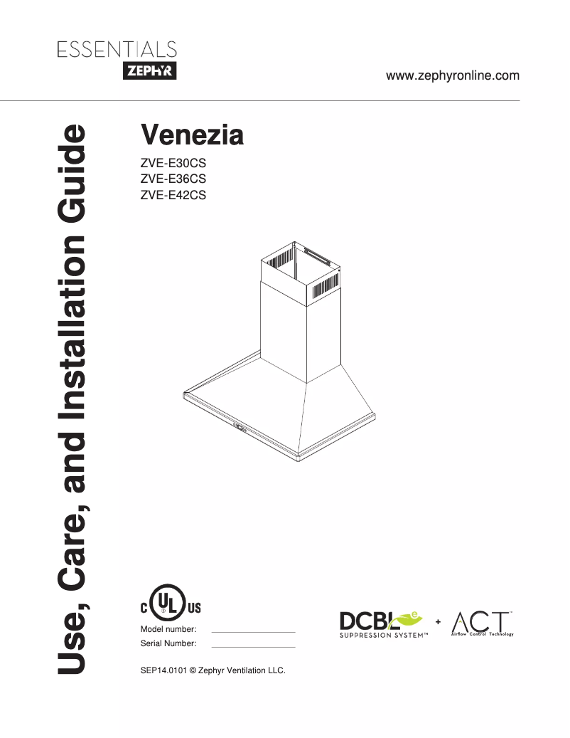 Page n°1 - Guide d'installation Zephyr ZVEE42CS