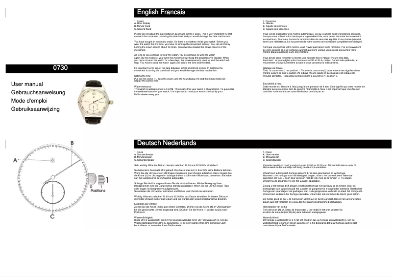 Image de la première page du manuel de l'appareil 0730