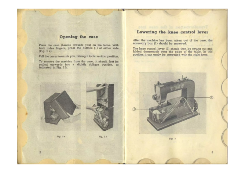 Page 1 de la notice Manuel utilisateur Elna Grasshopper