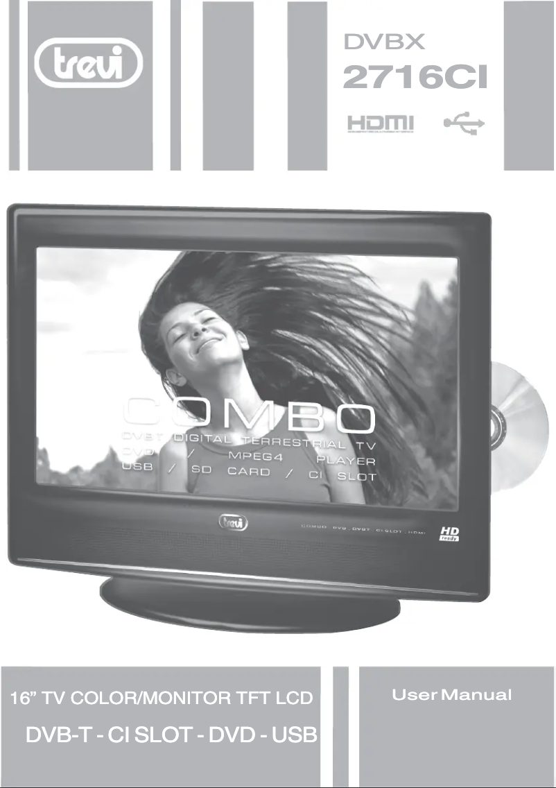 Page n°1 - Manuel utilisateur Trevi DVBX 2716 CI