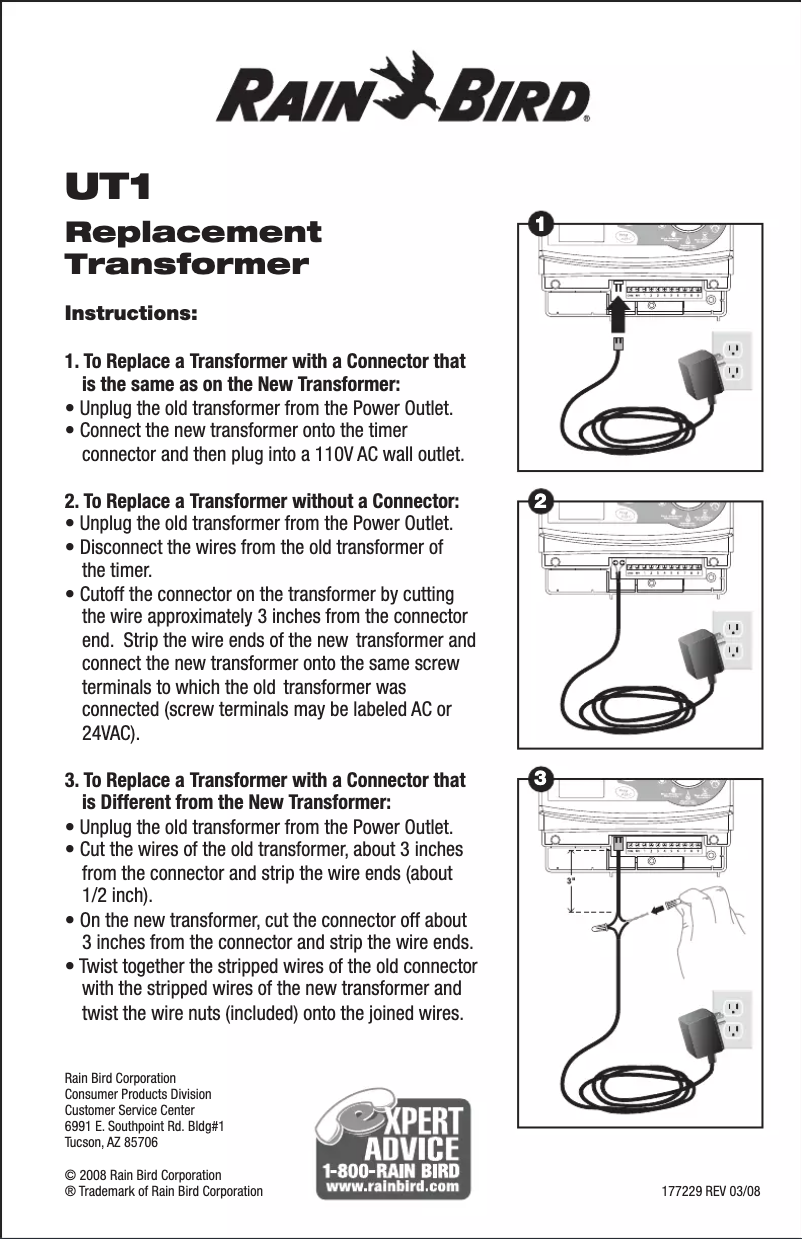 Página 1 del manual Manual de usuario Rain Bird UT1