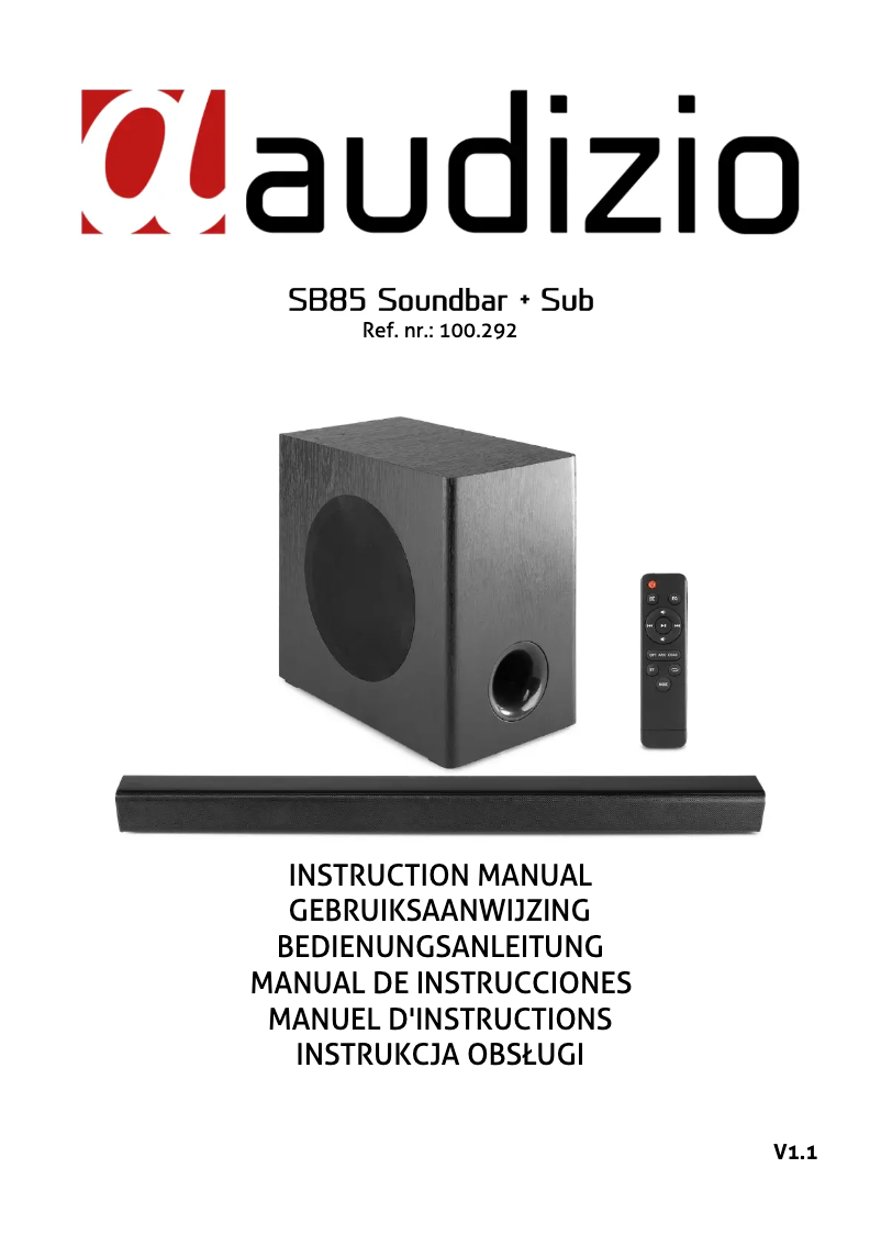 Página 1 del manual Manual de usuario Audizio SB85