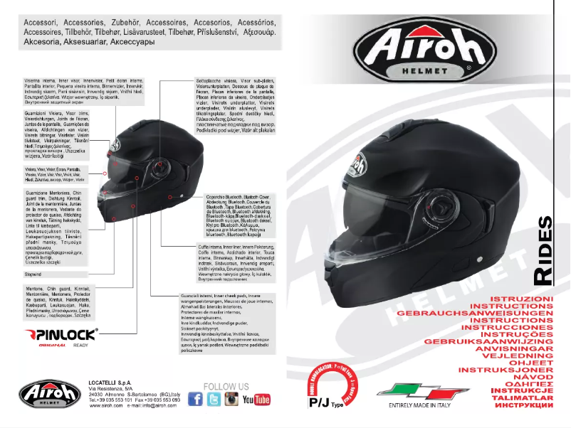 Page 1 de la notice Manuel utilisateur Airoh RD29