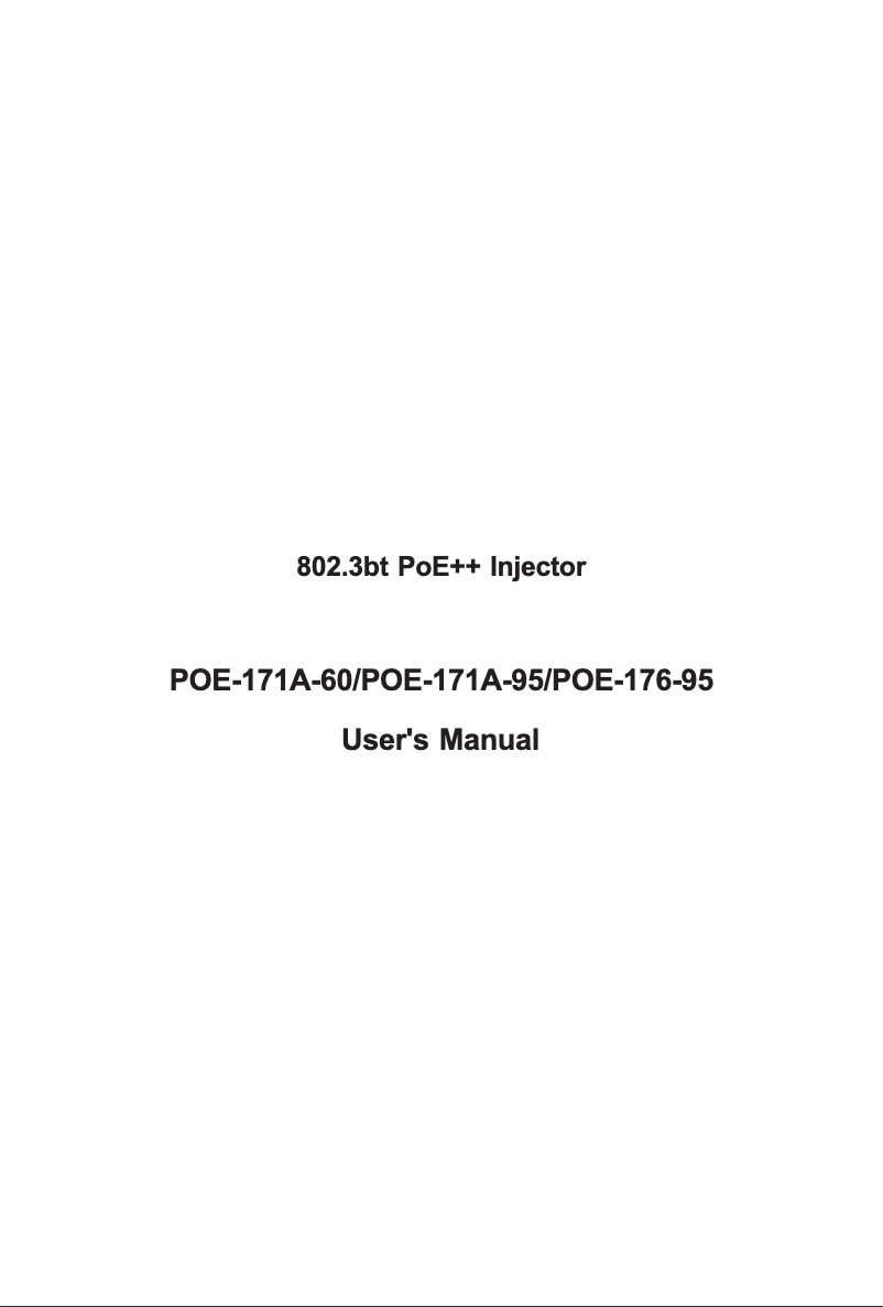 Page n°1 - Manuel utilisateur Planet POE-176-95