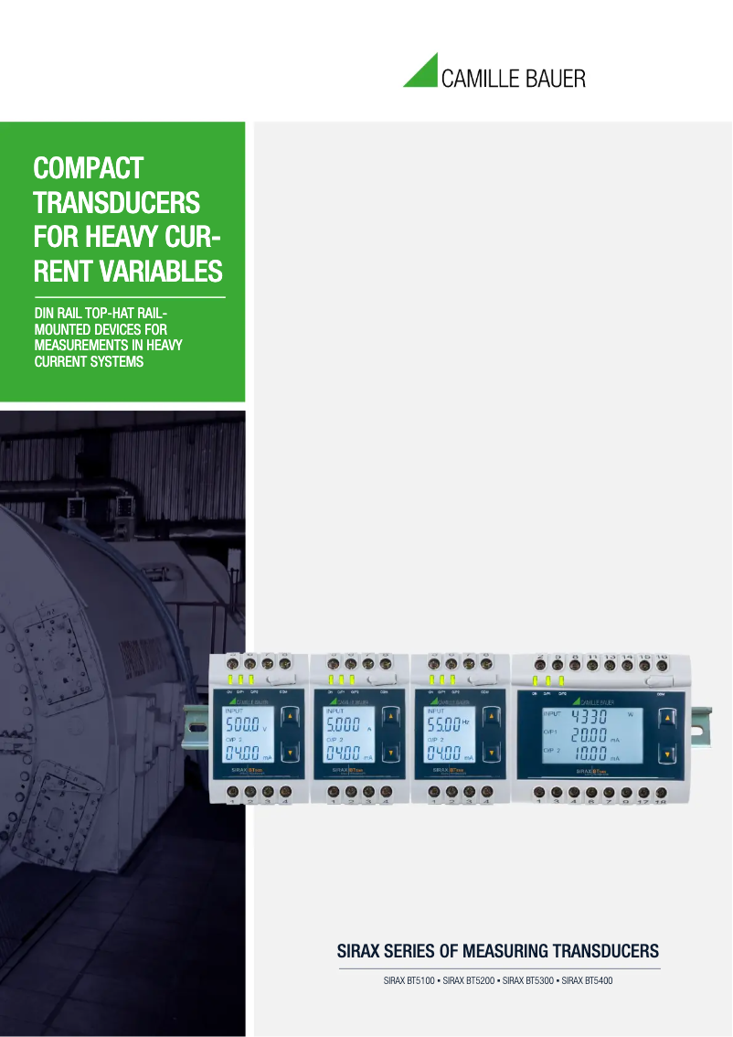 Page n°1 - Brochure Camille Bauer SIRAX BT5200