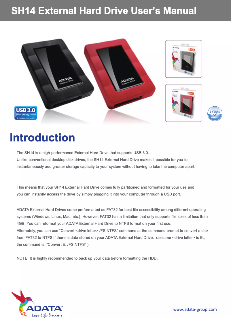 Image de la première page du manuel de l'appareil SH14BK/1TB