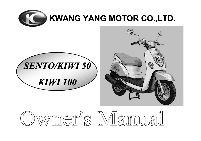 Page n°1 - Manuel utilisateur Kymco Kiwi 100