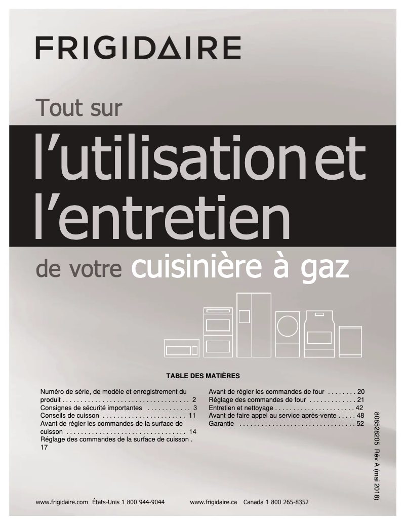 Página 1 del manual Manual de usuario Frigidaire FGGF3059TF