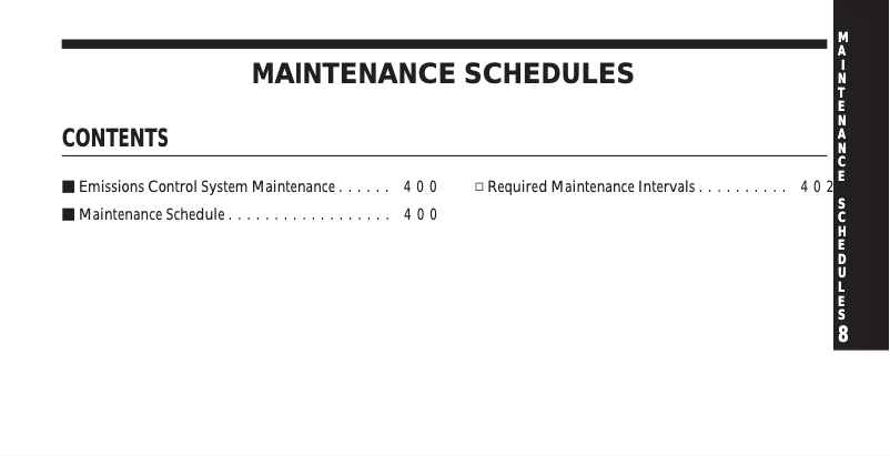 Page 1 de la notice Manuel d'utilisation et d'entretien Dodge Dakota (2009)
