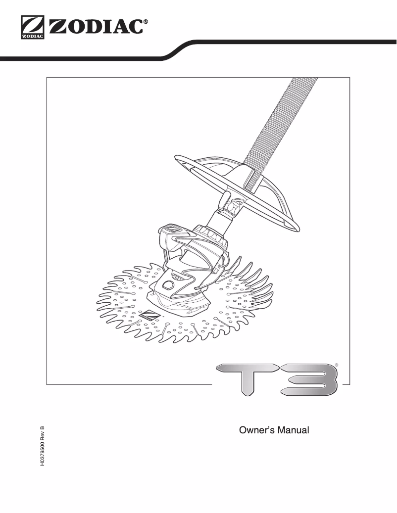 Page n°1 - Manuel utilisateur Zodiac T3 Suction